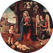 Piero di Cosimo Anbetung des Kindes oil on canvas